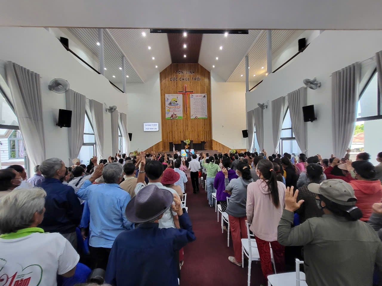 Sunday worship service at a partner church in Vietnam