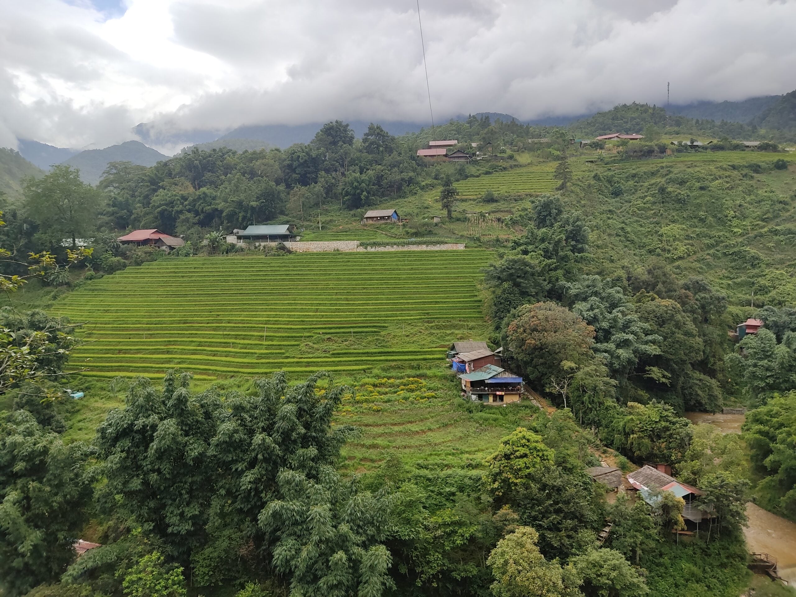 Rural Vietnam rice terrace village